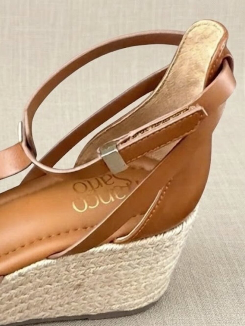 FRANCO SARTO - Pana Espadrille Wedges in a classic tan - Picture 7 of 8